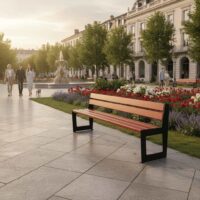 Ławka parkowa z oparciem MAGNAT