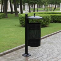 kosz miejski z daszkiem RETRO II konstalmet.pl