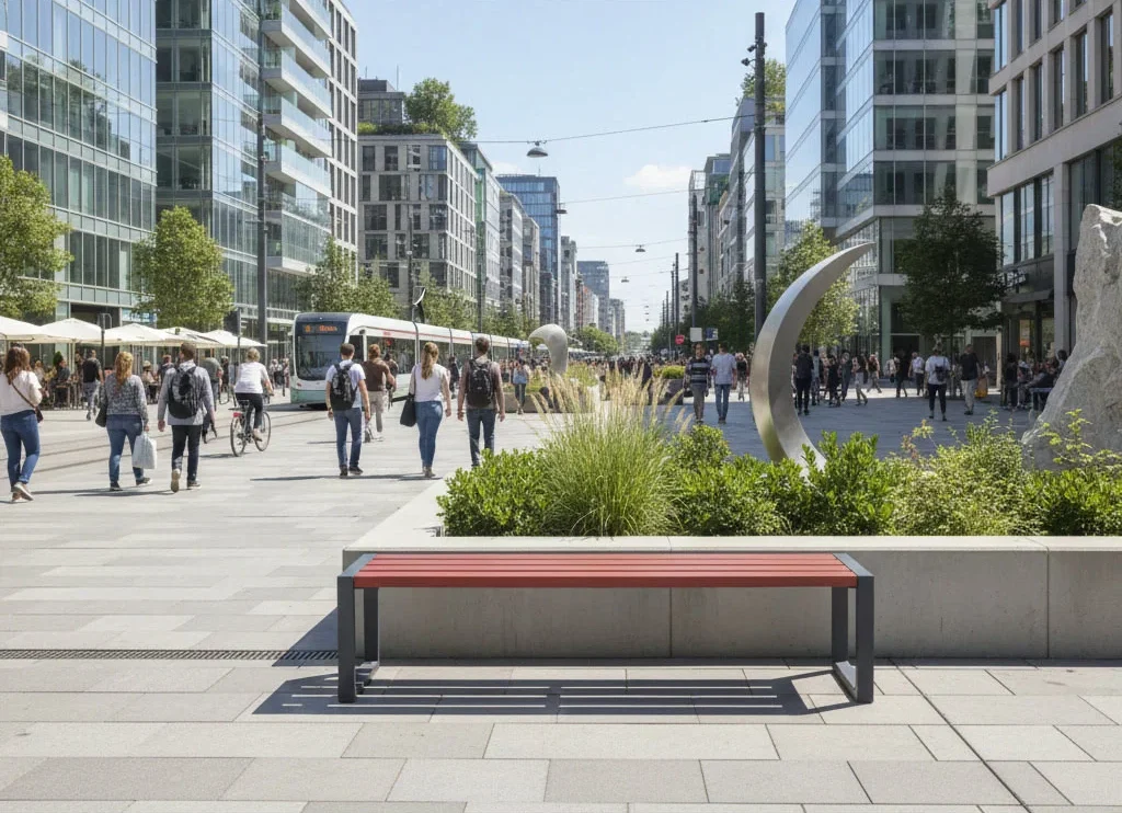 ławka miejska bez oparcia MADRYT I - producent Konstalmet